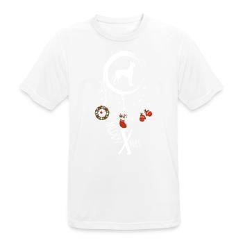 Deutsche Dogge Weihnachten Weihnachtstraumfänger - Männer T-Shirt atmungsaktiv - Weiß - Vorne - AI Model Male 185 dark (185cm)