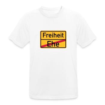 Scheidung - Männer T-Shirt atmungsaktiv - Weiß - Vorne - AI Model Male 185 dark (185cm)
