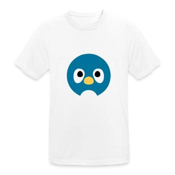 Cartoon Penguin Face - Men's Breathable T-Shirt - white - Front - AI Model Male 185 dark (185cm)