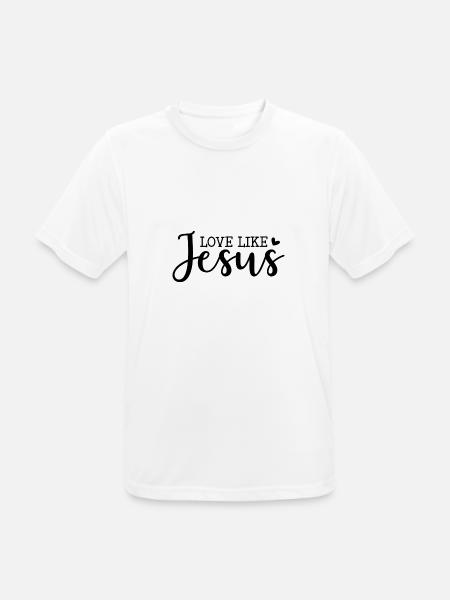 Aimer comme Jésus - T-shirt respirant Homme - blanc