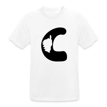 c corse map - Men's Breathable T-Shirt - white - Front - AI Model Male 185 dark (185cm)