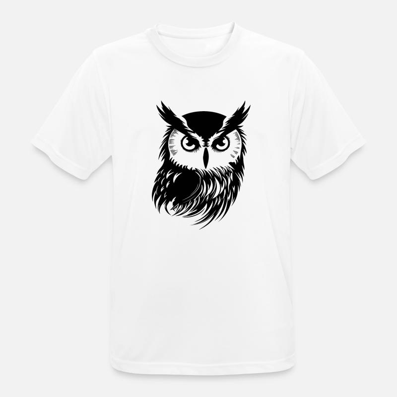 Eule Eulen Vogel Vögel - Männer T-Shirt atmungsaktiv - Weiß