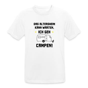 das altersheim kann warten - Männer T-Shirt atmungsaktiv - Weiß - Vorne - AI Model Male 185 dark (185cm)