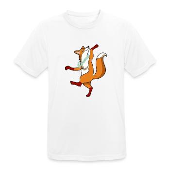 Cool dancing fox - Men's Breathable T-Shirt - white - Front - AI Model Male 185 dark (185cm)
