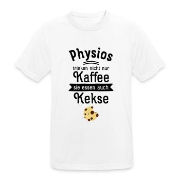 Physios Trinken Nicht Nur Kaffee... - Männer T-Shirt atmungsaktiv - Weiß - Vorne - AI Model Male 185 dark (185cm)