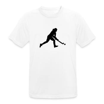 Field hockey - Men's Breathable T-Shirt - white - Front - AI Model Male 185 dark (185cm)