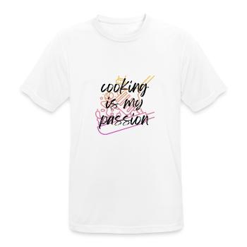 La cuisine est ma passion! - T-shirt respirant Homme - blanc - Devant - AI Model Male 185 dark (185cm)