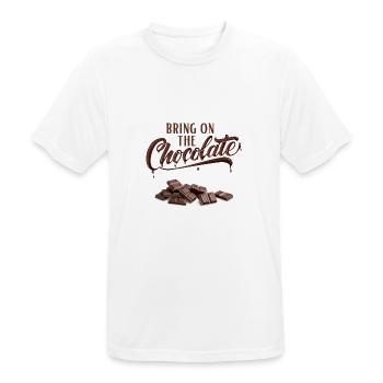 Bring on the Chocolate - Schokoliebe - Men's Breathable T-Shirt - white - Front - AI Model Male 185 dark (185cm)