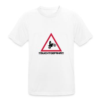 motocross suchtgefahr - Männer T-Shirt atmungsaktiv - Weiß - Vorne - AI Model Male 185 dark (185cm)