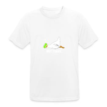 canard drôle de paresseux dicton - T-shirt respirant Homme - blanc - Devant - AI Model Male 185 dark (185cm)