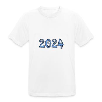 BONNE ANNEE. SAINT SYLVESTRE. NOUVELLE ANNÉE. - T-shirt respirant Homme - blanc - Devant - AI Model Male 185 dark (185cm)