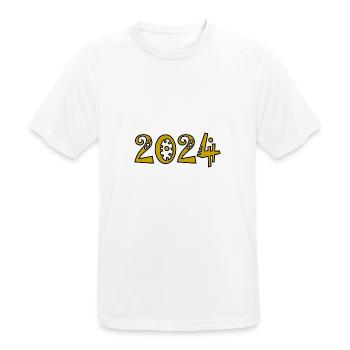 NOËL. ANNEE. ANNIVERSAIRE. RETRAITE. PAPA. MAMAM. - T-shirt respirant Homme - blanc - Devant - AI Model Male 185 dark (185cm)