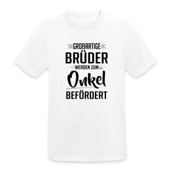 Großartige Brüder werden zum Onkel befördert - Männer T-Shirt atmungsaktiv - Weiß - Vorne - AI Model Male 185 dark (185cm)