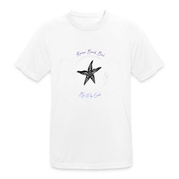 Karma Beach starfish purple blue - Men's Breathable T-Shirt - white - Front - AI Model Male 185 dark (185cm)
