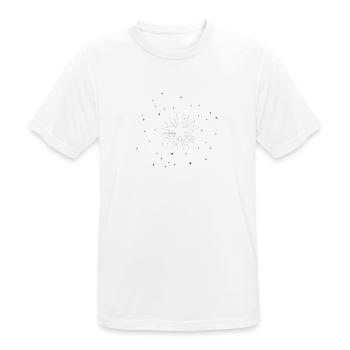 Star line design avec des étoiles noires - T-shirt respirant Homme - blanc - Devant - AI Model Male 185 dark (185cm)