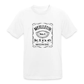 Meilleur kiné du monde - Men's Breathable T-Shirt - white - Front - AI Model Male 185 dark (185cm)