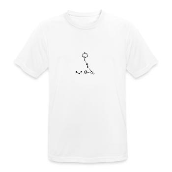 Zodiac Poissons noir - T-shirt respirant Homme - blanc - Devant - AI Model Male 185 dark (185cm)