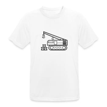 Kran zum ausmalen Kranfahrer Geschenk - Männer T-Shirt atmungsaktiv - Weiß - Vorne - AI Model Male 185 dark (185cm)