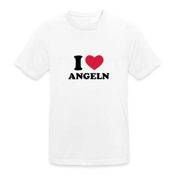 I Love Fishing - Men's Breathable T-Shirt - white - Front - AI Model Male 185 dark (185cm)