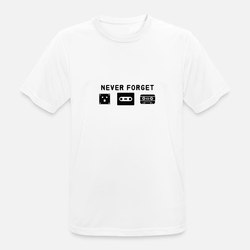 never forget floppy disk - Männer T-Shirt atmungsaktiv - Weiß