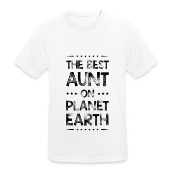 Beste Tante Spruch - Männer T-Shirt atmungsaktiv - Weiß - Vorne - AI Model Male 185 dark (185cm)