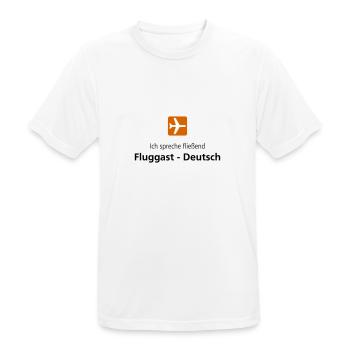 Fluggast Deutsch - Männer T-Shirt atmungsaktiv - Weiß - Vorne - AI Model Male 185 dark (185cm)