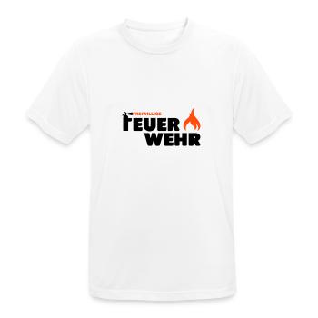 Freiwillige Feuerwehr Flamme - Männer T-Shirt atmungsaktiv - Weiß - Vorne - AI Model Male 185 dark (185cm)