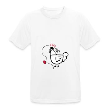 Papa Poule - Fête des Pères - T-shirt respirant Homme - blanc - Devant - AI Model Male 185 dark (185cm)