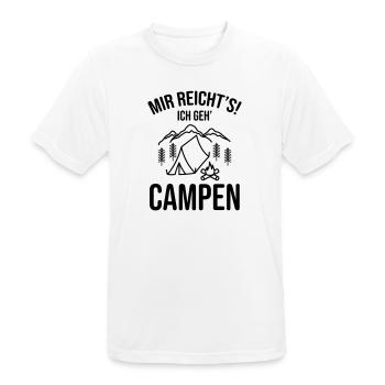 Camping Campen Sprüche Witzig - Männer T-Shirt atmungsaktiv - Weiß - Vorne - AI Model Male 185 dark (185cm)
