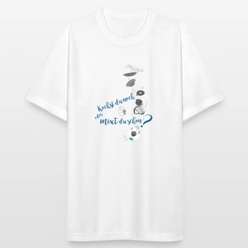 Kochst du noch oder mixt du schon? oder Kochen 2.0 Männer T-Shirt atmungsaktiv