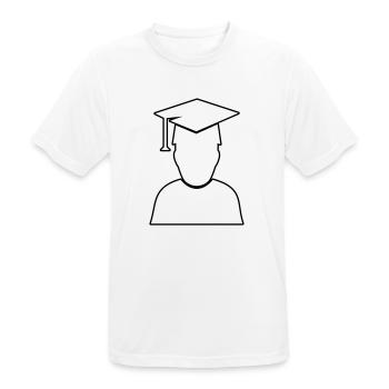 Student Diploma - Men's Breathable T-Shirt - white - Front - AI Model Male 185 dark (185cm)