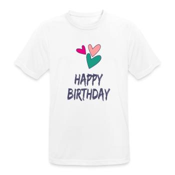 ALLES GUTE ZUM GEBURTSTAG. ALLES GUTE ZUM GEBURTSTAG. JAHRESTAG. - Männer T-Shirt atmungsaktiv - Weiß - Vorne - AI Model Male 185 dark (185cm)