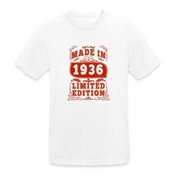1936 Geburtstag 1936 Jahrgang 1936 Geburtstag - Männer T-Shirt atmungsaktiv - Weiß - Vorne - AI Model Male 185 dark (185cm)