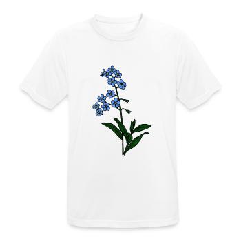 Vergissmeinnicht blau - Männer T-Shirt atmungsaktiv - Weiß - Vorne - AI Model Male 185 dark (185cm)