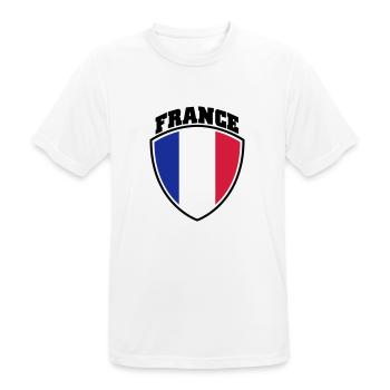 Frankreich - Männer T-Shirt atmungsaktiv - Weiß - Vorne - AI Model Male 185 dark (185cm)