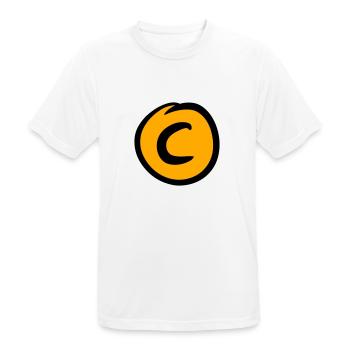 Marques de copyright. © Copier le symbole. Dessiné à la main. - T-shirt respirant Homme - blanc - Devant - AI Model Male 185 dark (185cm)