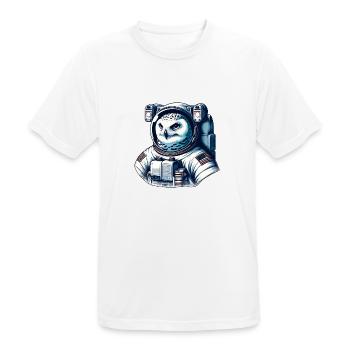 Schneeeule im Weltraum: Astronauten-Mission - Männer T-Shirt atmungsaktiv - Weiß - Vorne - AI Model Male 185 dark (185cm)