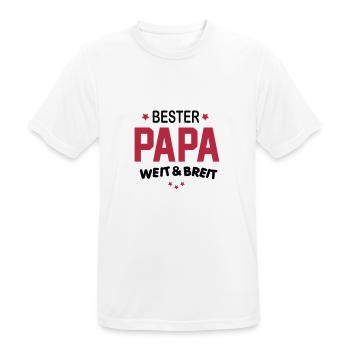 besterpapa - Männer T-Shirt atmungsaktiv - Weiß - Vorne - AI Model Male 185 dark (185cm)
