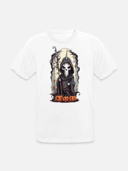 Düsteres Einhorn Magischer Gothic Halloween Zauber - Männer T-Shirt atmungsaktiv - Weiß