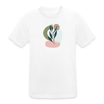 Minimalistic Boho Style - Männer T-Shirt atmungsaktiv - Weiß - Vorne - AI Model Male 185 dark (185cm)