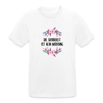 Die Wahrheit ist kein Mobbing Lustiger Spruch - Männer T-Shirt atmungsaktiv - Weiß - Vorne - AI Model Male 185 dark (185cm)