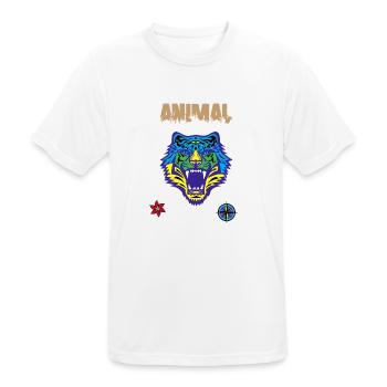 Griffe de tigre du Bengale - T-shirt respirant Homme - blanc - Devant - AI Model Male 185 dark (185cm)