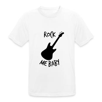 ROCK ME BABY - Men's Breathable T-Shirt - white - Front - AI Model Male 185 dark (185cm)
