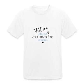 Future meilleur grand-frère du monde - T-shirt respirant Homme - blanc - Devant - AI Model Male 185 dark (185cm)