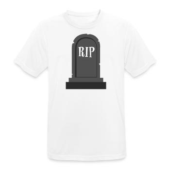 Grabstein RIP Halloween - Männer T-Shirt atmungsaktiv - Weiß - Vorne - AI Model Male 185 dark (185cm)
