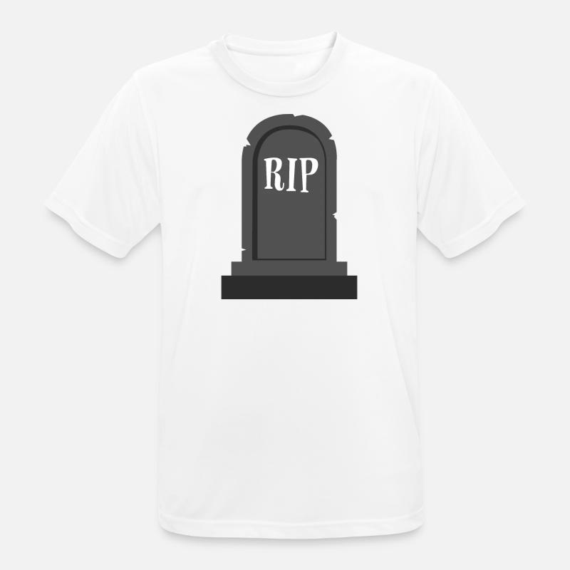 Gravestone RIP Halloween - Men's Breathable T-Shirt - white