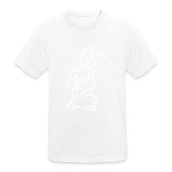 Rabbit Comic Animal - Men's Breathable T-Shirt - white - Front - AI Model Male 185 dark (185cm)