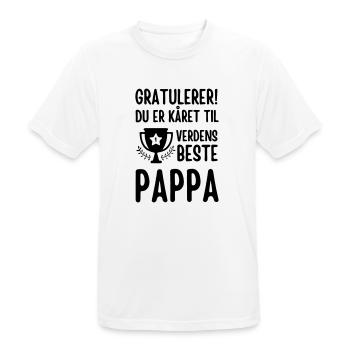 Félicitations, tu as été élu meilleur papa du monde - T-shirt respirant Homme - blanc - Devant - AI Model Male 185 dark (185cm)