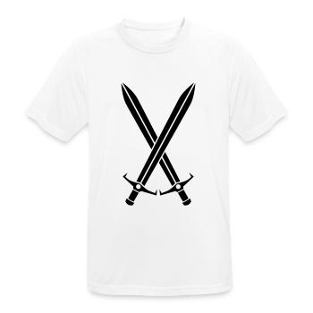 Schwert - Männer T-Shirt atmungsaktiv - Weiß - Vorne - AI Model Male 185 dark (185cm)