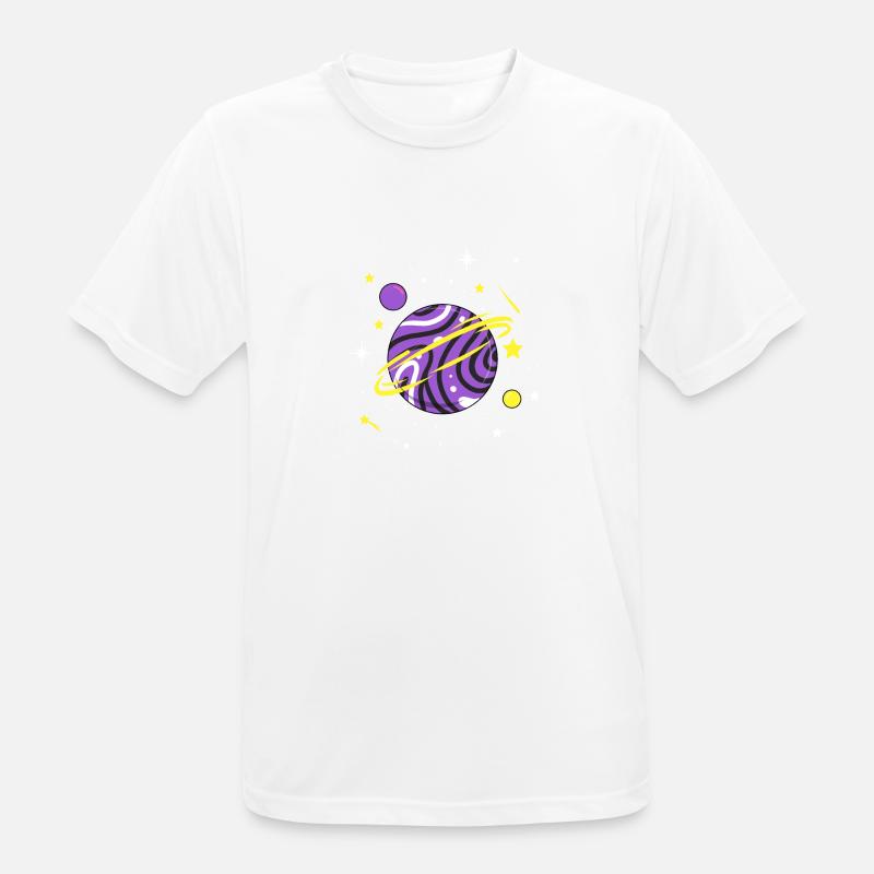 Nonbinary Space Planet Nonbinary Pride - Männer T-Shirt atmungsaktiv - Weiß